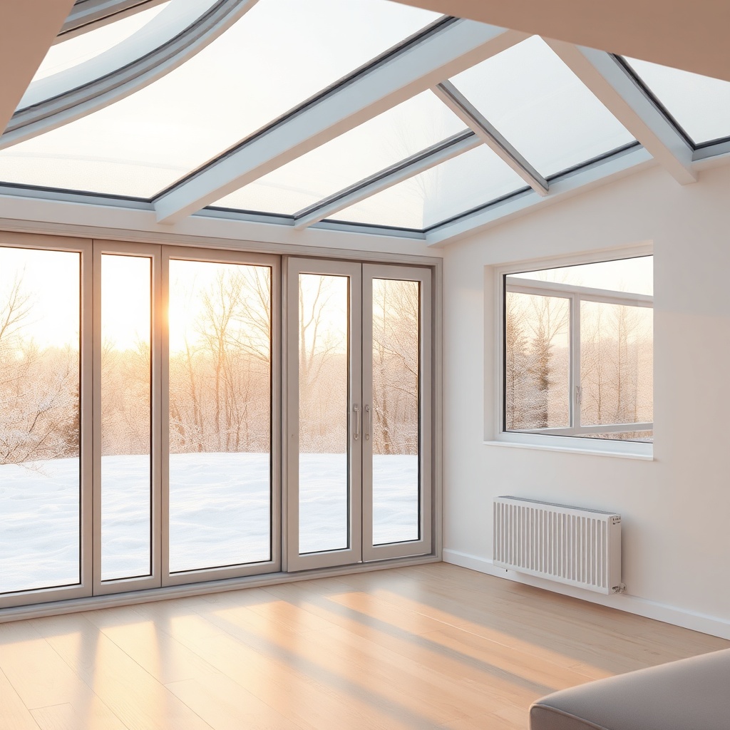 A photorealistic interior close-up of a Wintergarten Classic 1500