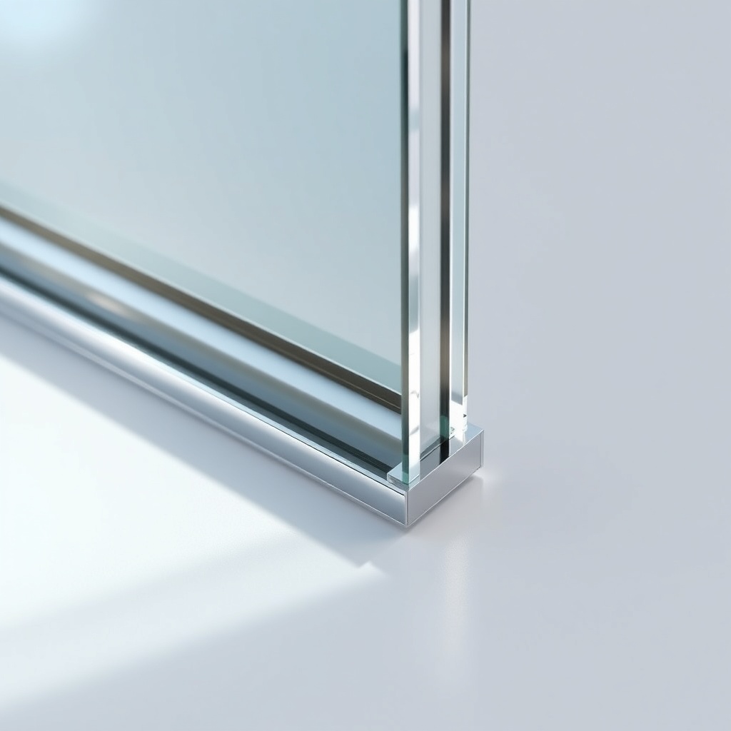 A photorealistic close-up of a Wintergarten Classic 1500 corner showing the aluminum frame