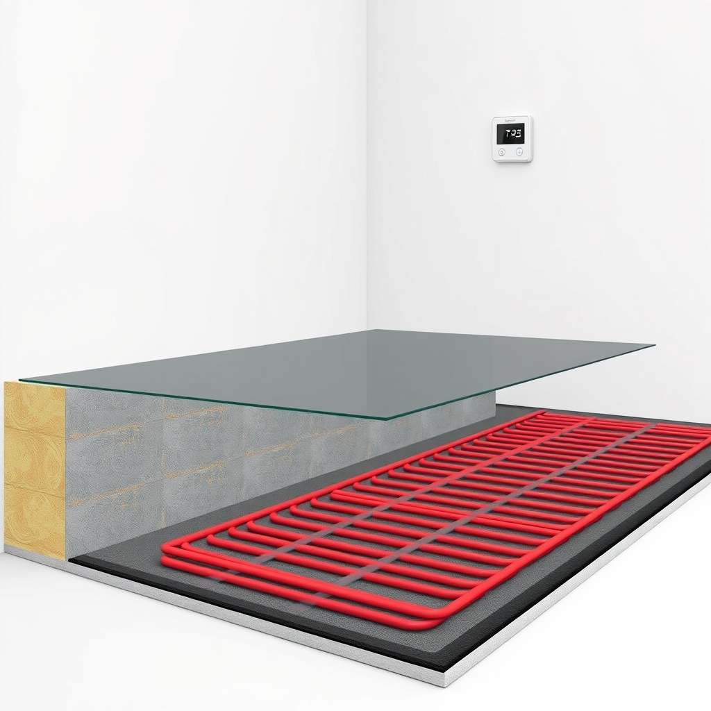 A clean photorealistic illustration showing a cross-section of a Wintergarten Pro Line 300