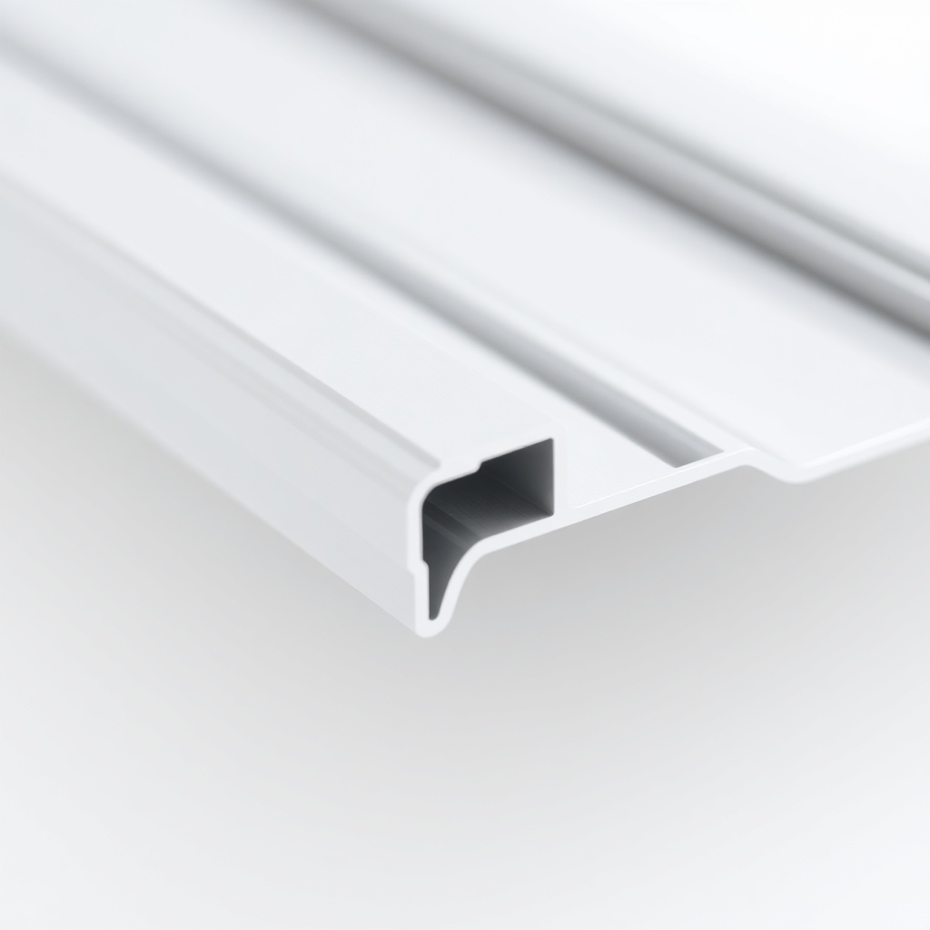 macro photo of aluminum profile corner joint showing precise cut and clean seals