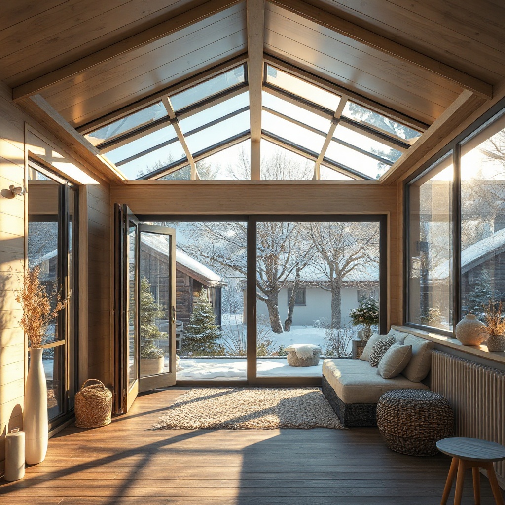 Innenaufnahme eines Wintergarten Eco 800 mit beheiztem Wohnbereich