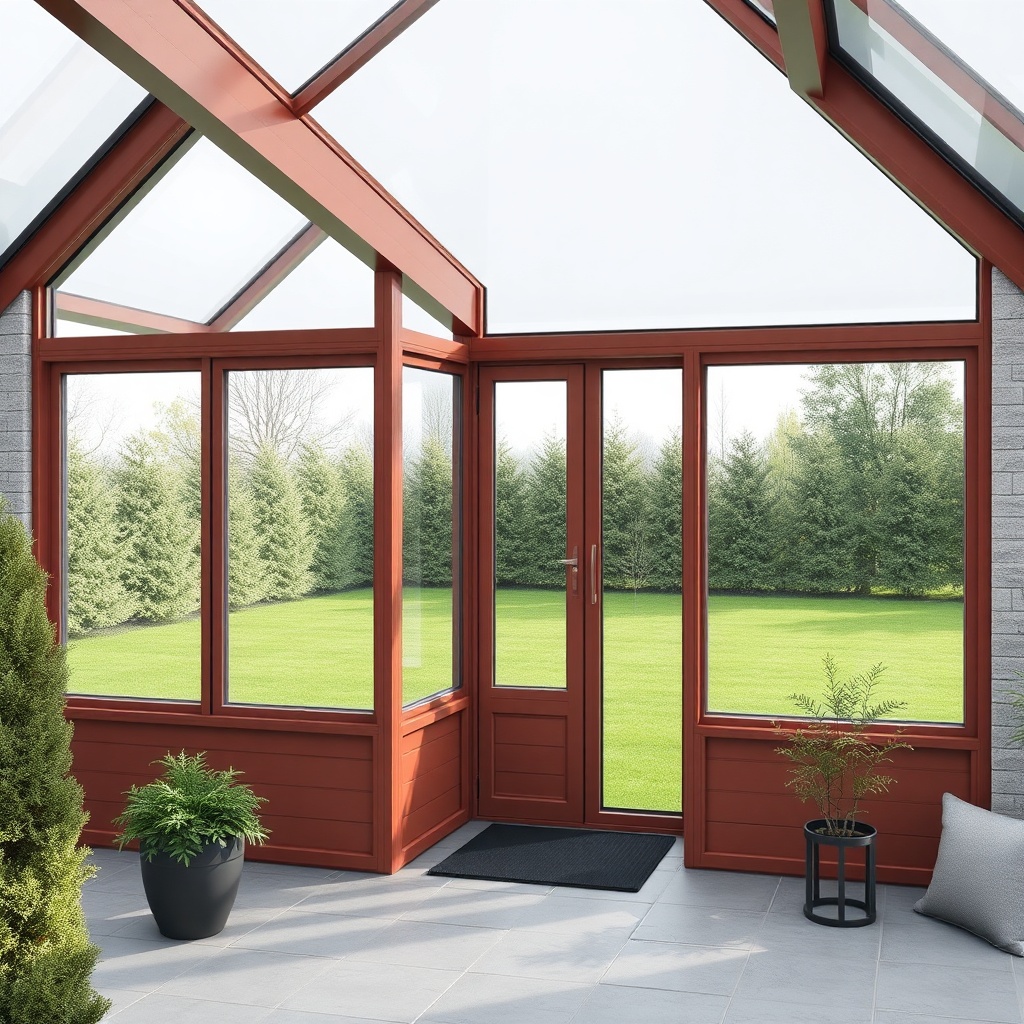 <Wintergarten Pro Line 3000 mit anthrazitfarbenen Aluminiumprofilen