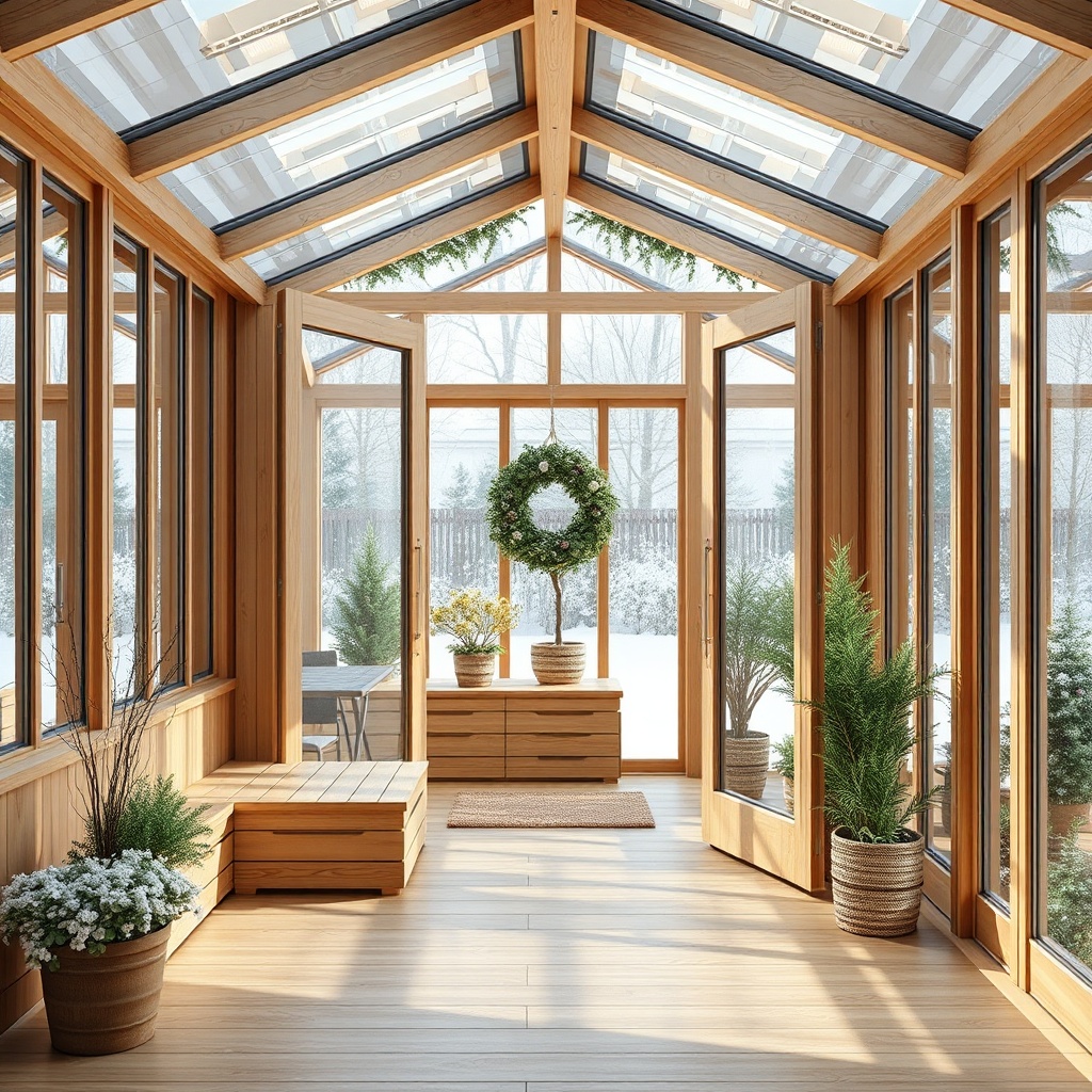 <Wintergarten Pro Line 3000 in Holzdekor-Optik