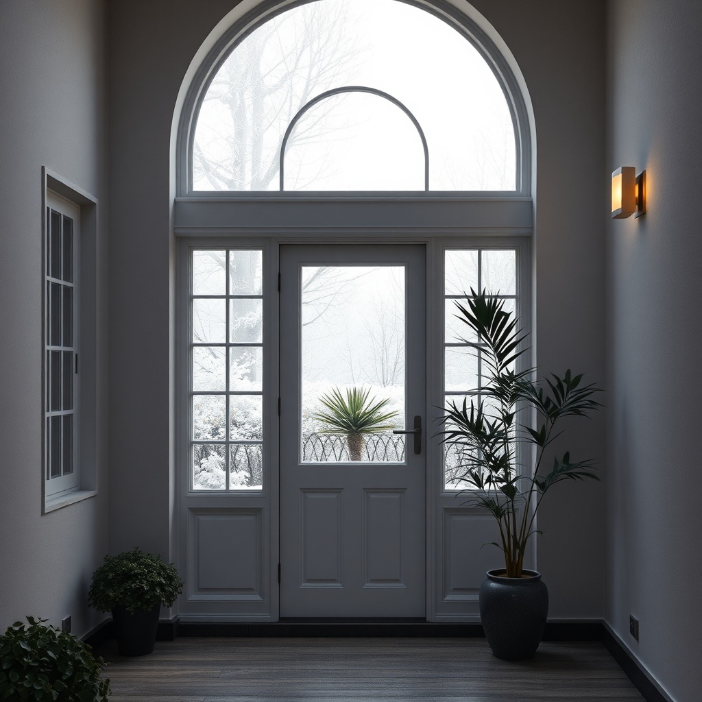 Nahaufnahme einer gut isolierten Tür zwischen Haus und Wintergarten Classic 1500