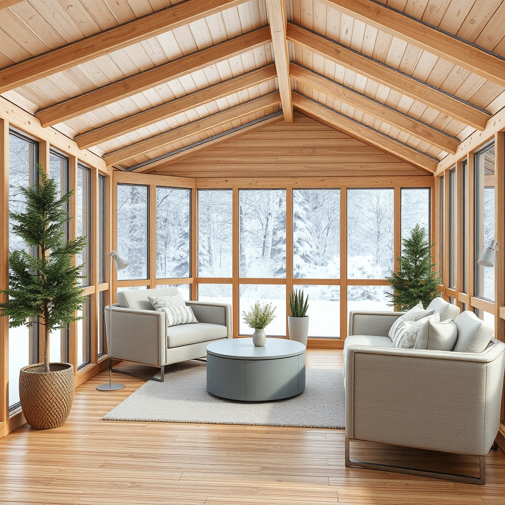 <Fotorealistisches Bild des Wintergarten Pro Line 3000 innen